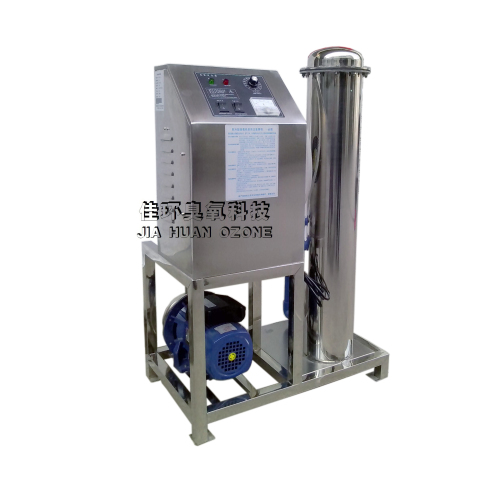 HY-S-01臭氧水生成器  HY-S系列臭氧水成生器是我公司最新研發(fā)的新型產(chǎn)品，對于臭氧水的處理量從小到大都可以設(shè)計裝機，產(chǎn)品利用增壓原理，將臭氧分子吸入混合系統(tǒng)進行加壓混合，從